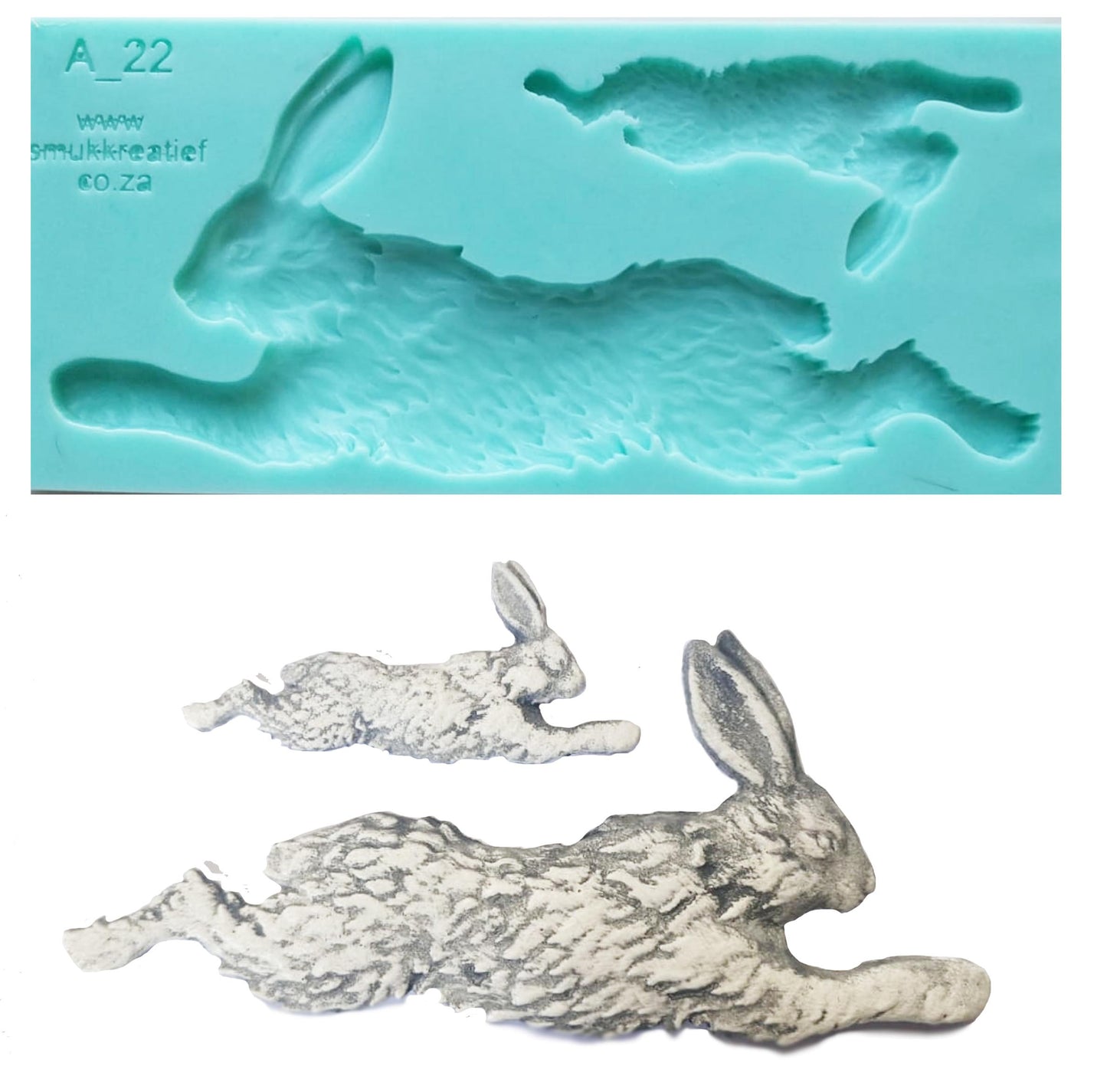 Rabbit Silicone Mould - ( A_22 ) 216mm x 100mm