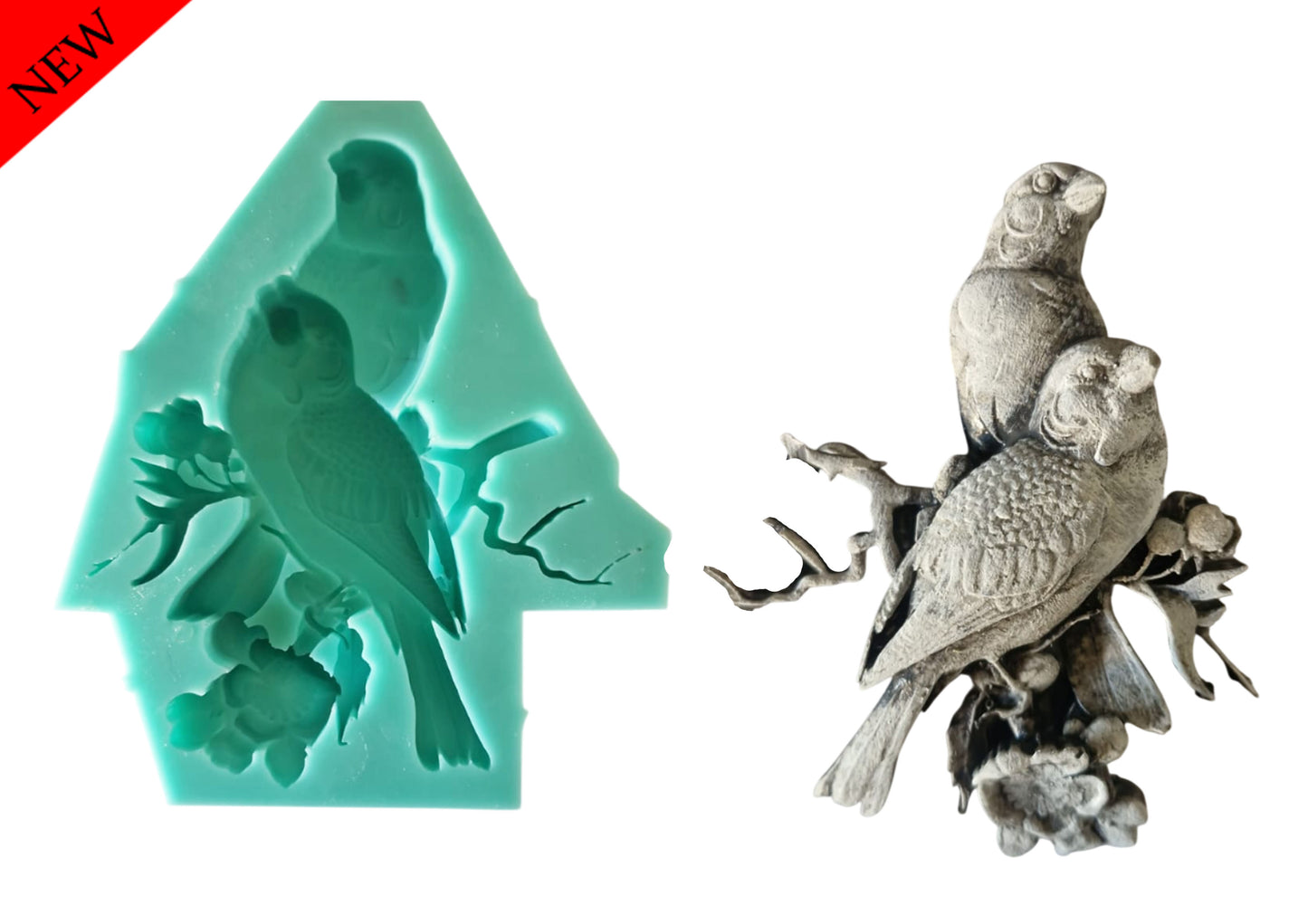 Birds on a Stick - ( A_29 ) 10cm x 9cm