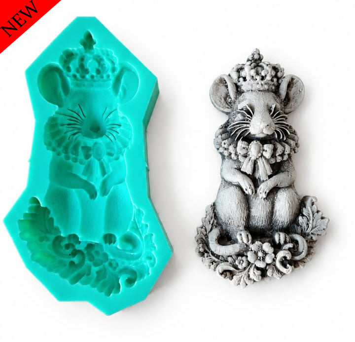 Mouse Sitting - ( A_46 ) 12cm x 7cm