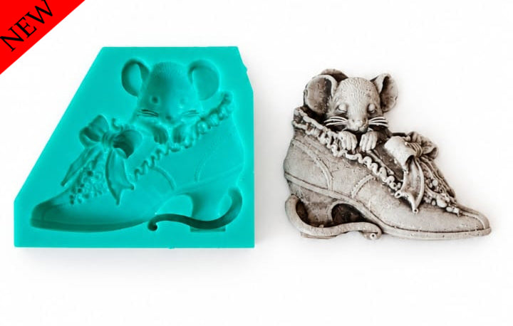 Mouse in shoe - ( A_47 ) 10cm x 8cm