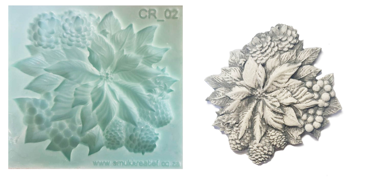 Poinsettia Mould - ( CR_02 ) 10cm x 9cm