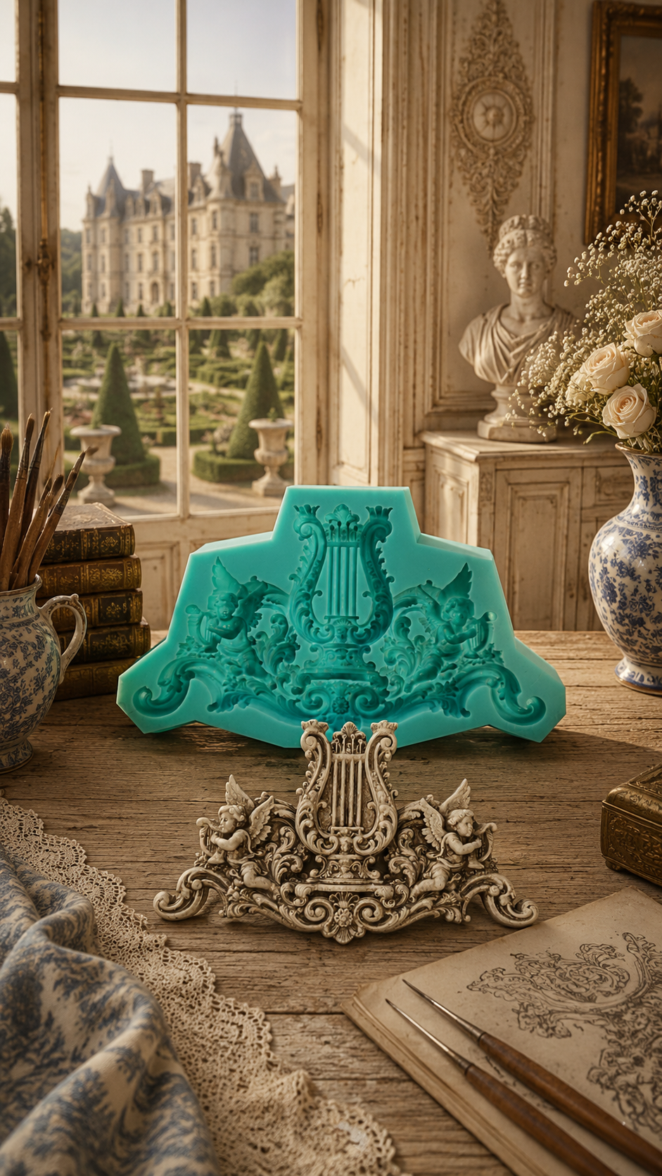 Harp Mould - ( S_263 ) 17cm x 11cm x 2cm