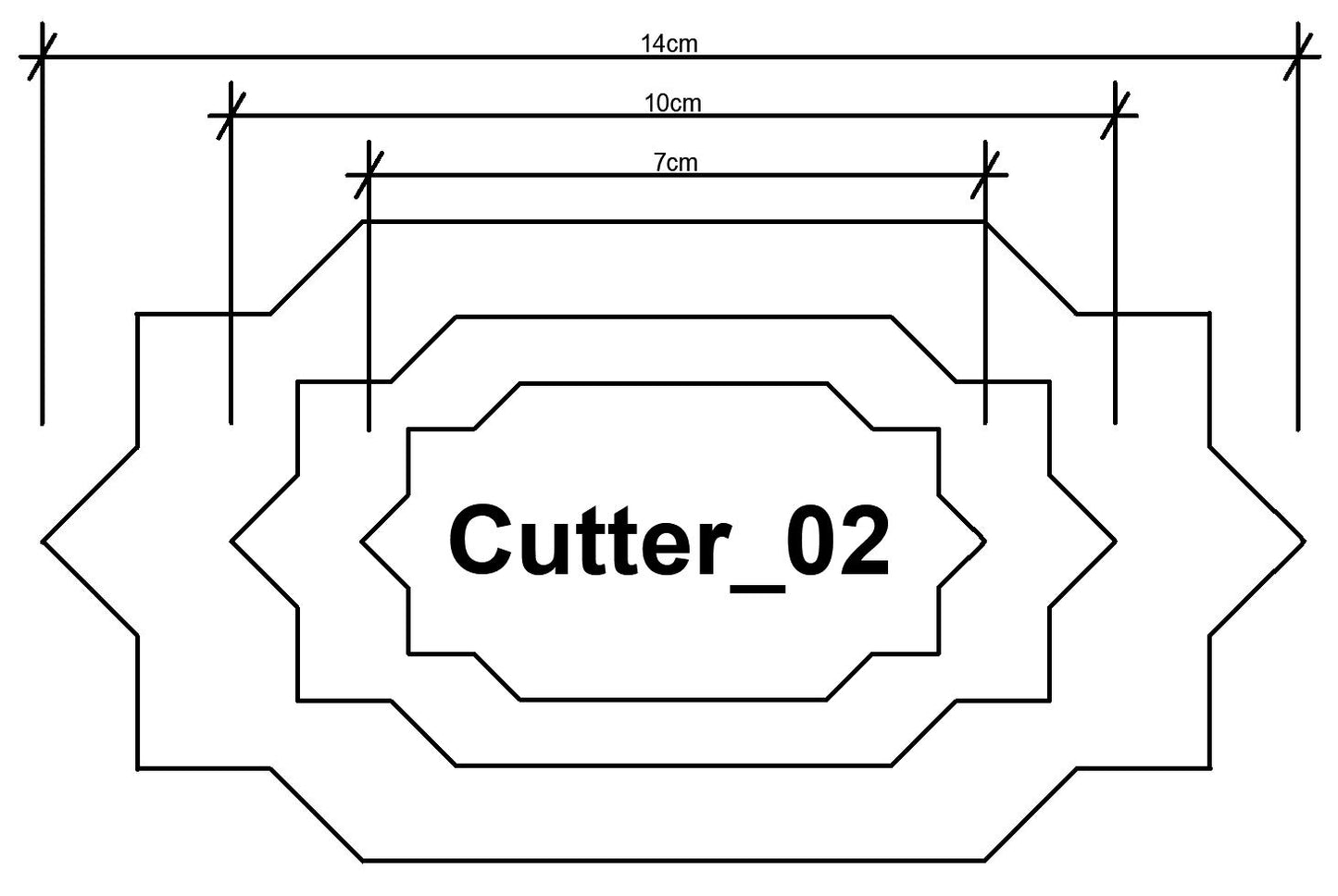 Cutter 2 - 14cm, 12cm,7cm