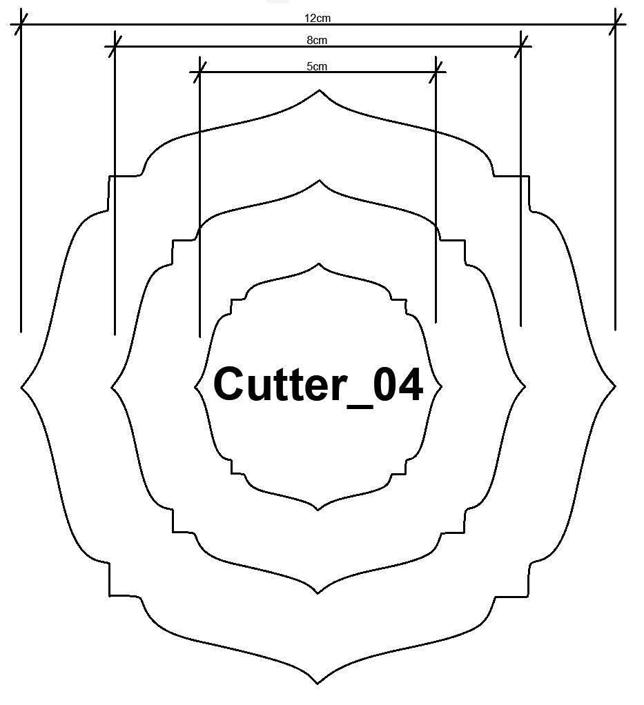 Cutter 4 -12cm, 8cm, 5cm