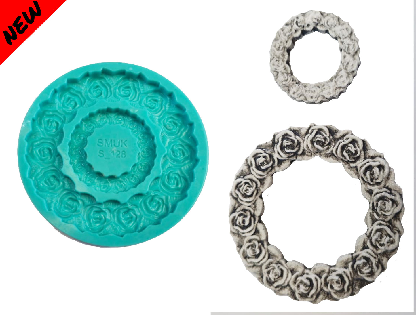 Rose Circle Mould - ( S_128 ) 11cm