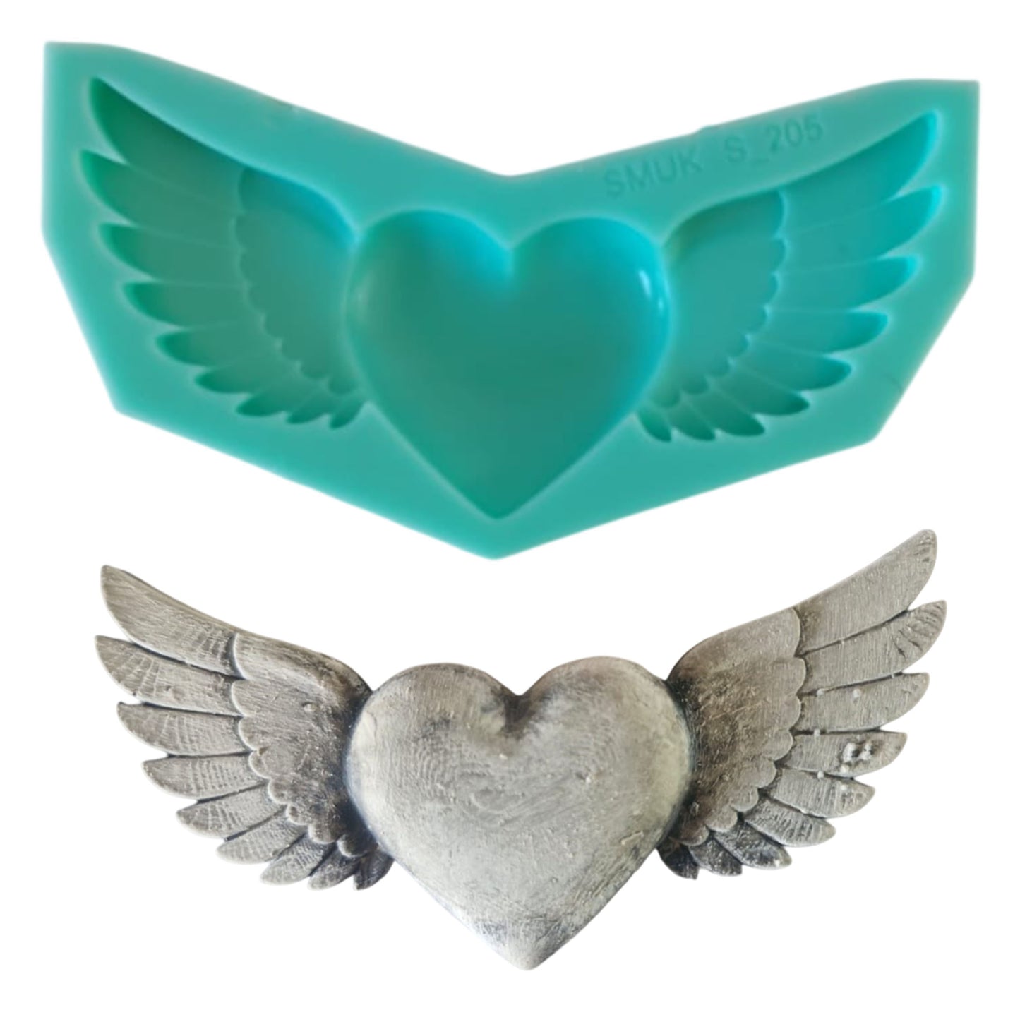 Heart with Wings - ( S_205 ) 10cm x 5cm