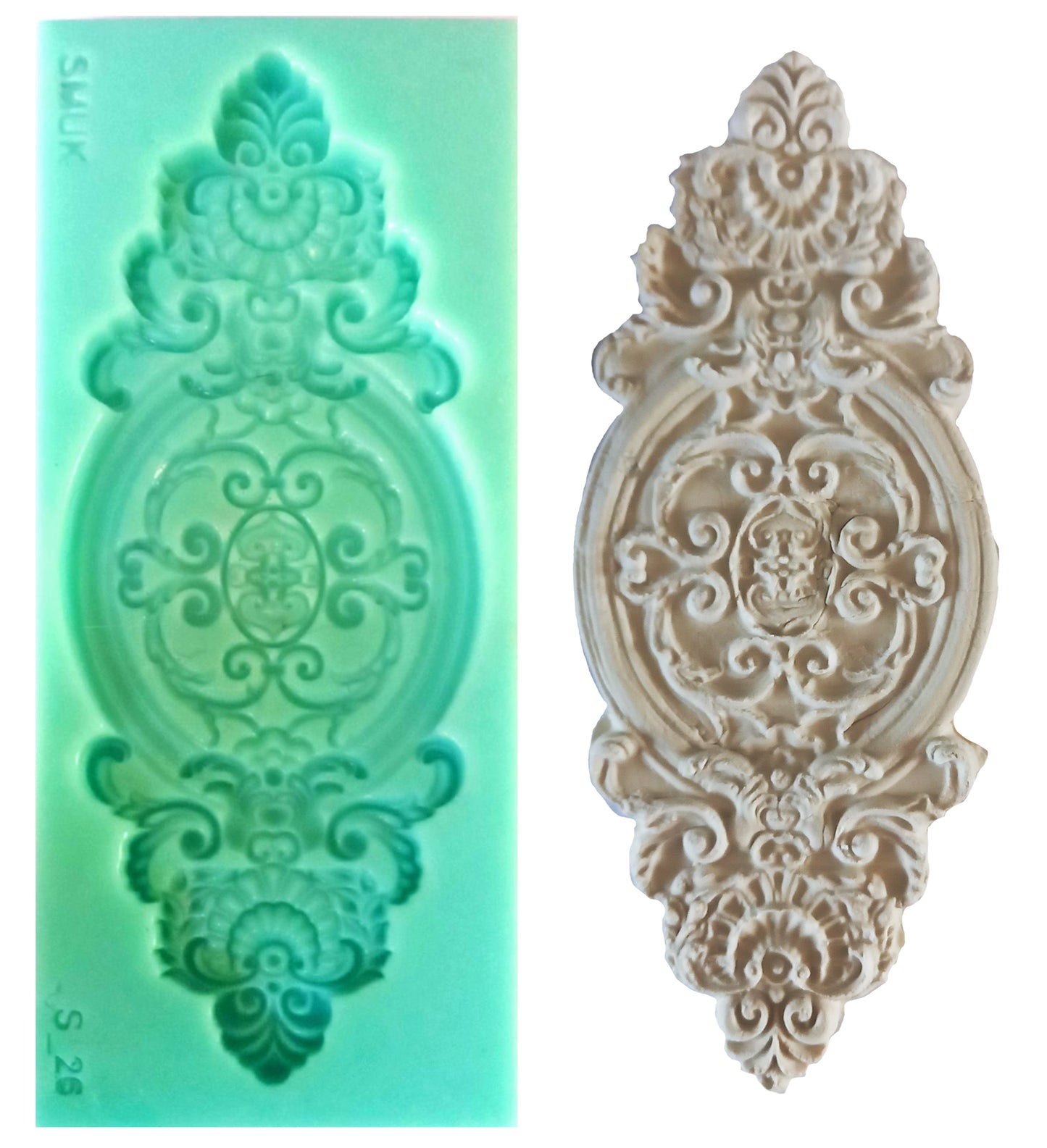 Single Silicone Mould - ( S_26 ) 16cm x  7cm x 1.5cm