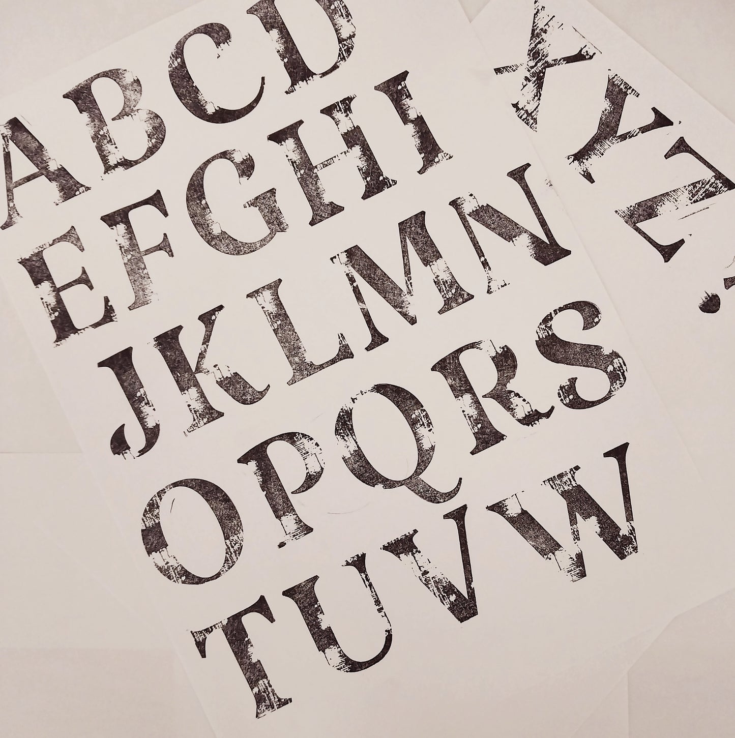 STAMP Uppercase Text ( T_08 ) 2cm x 29cm ( Letters are 4cm high )
