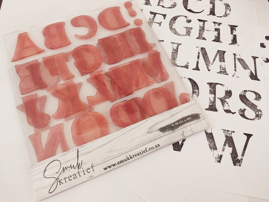 STAMP Uppercase Text ( T_08 ) 2cm x 29cm ( Letters are 4cm high )