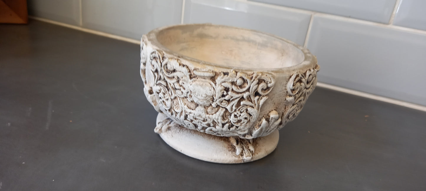 Wooden bowl/candle holder 10 x 16cm