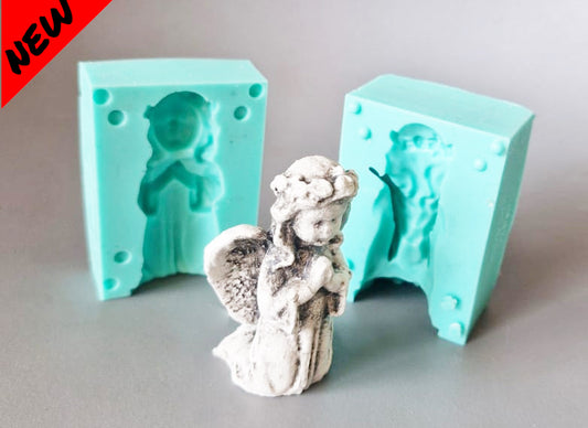 Angel Kneeling Praying Mould - ( AN_02 ) 5cm x 8cm x 4cm