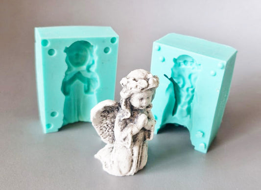 Angel Kneeling Praying Mould - ( AN_02 ) 5cm x 8cm x 4cm
