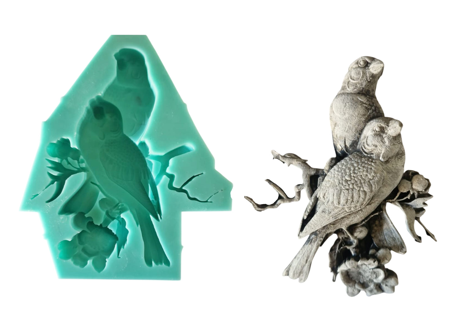 Birds on a Stick - ( A_29 ) 10cm x 9cm