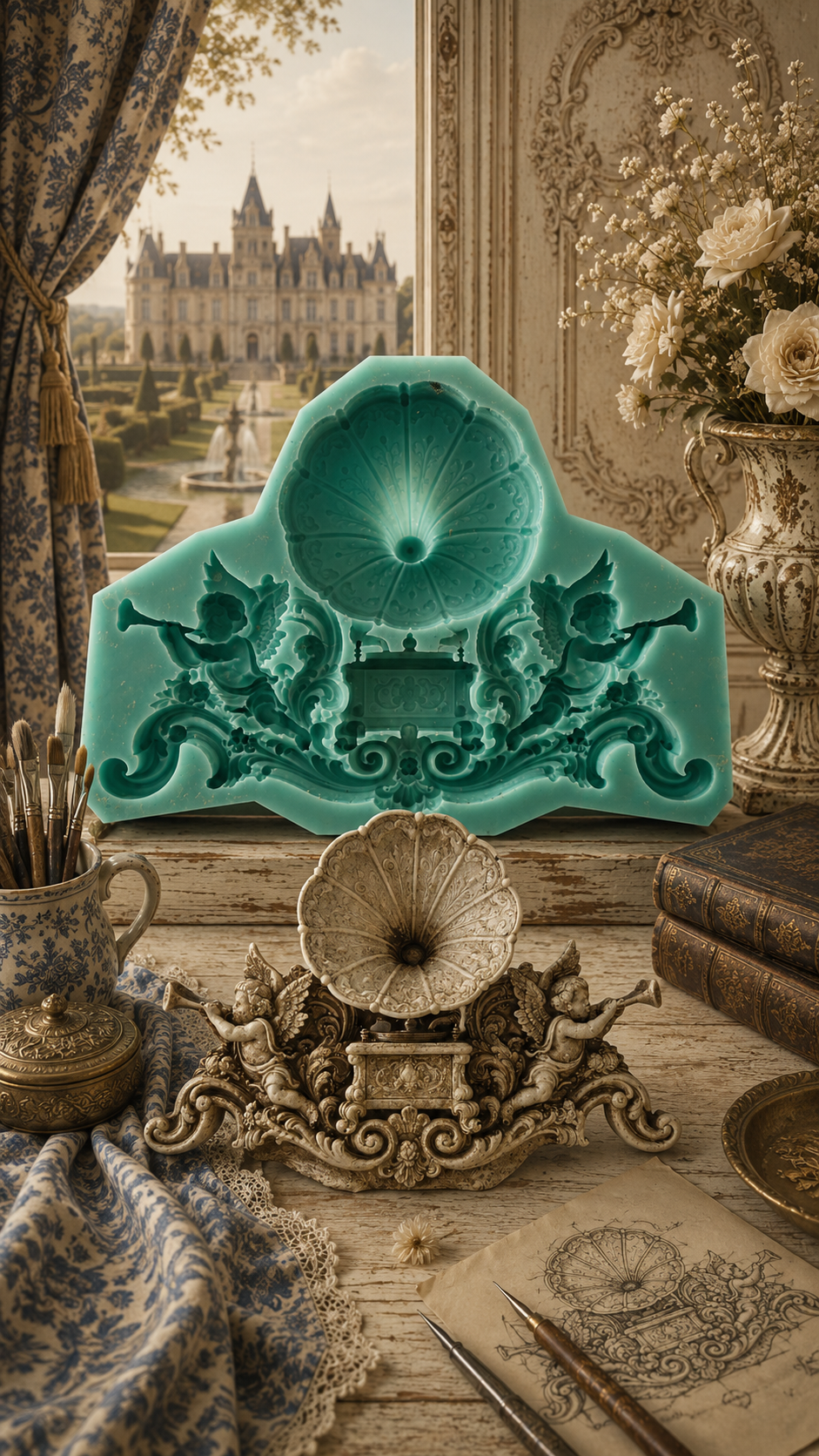 Gramophone Mould - ( S_264 ) 14cm x 10cm x 1.5cm