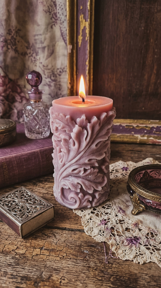 Candle 2 - Dirty Pink 14cm