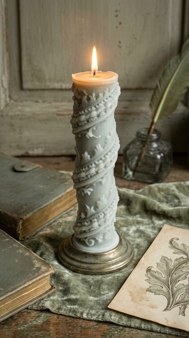Candle 7 - Green Shadow 21cm