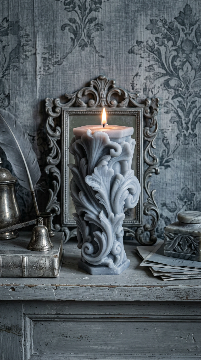 Candle 8 - Grey 20cm