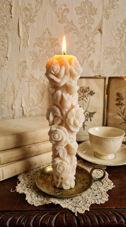Candle 9 Peach 19cm