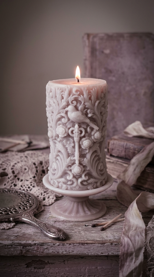 Candle 4 - Light pink 17cm