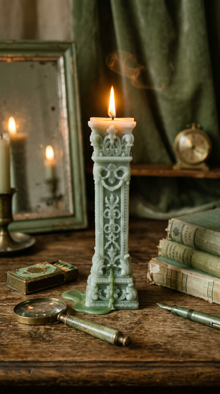 Candle 6 - Green Shadow 20cm