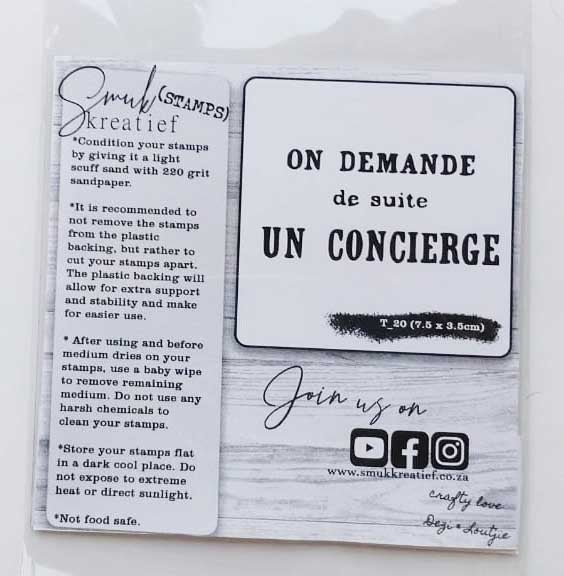 STAMP ( T_20 ) 7.5CM X 3.5CM