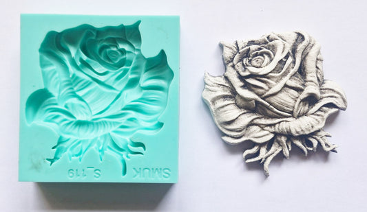 Rose Mould - ( S_119 ) 10cm x 9.5cm x 2cm
