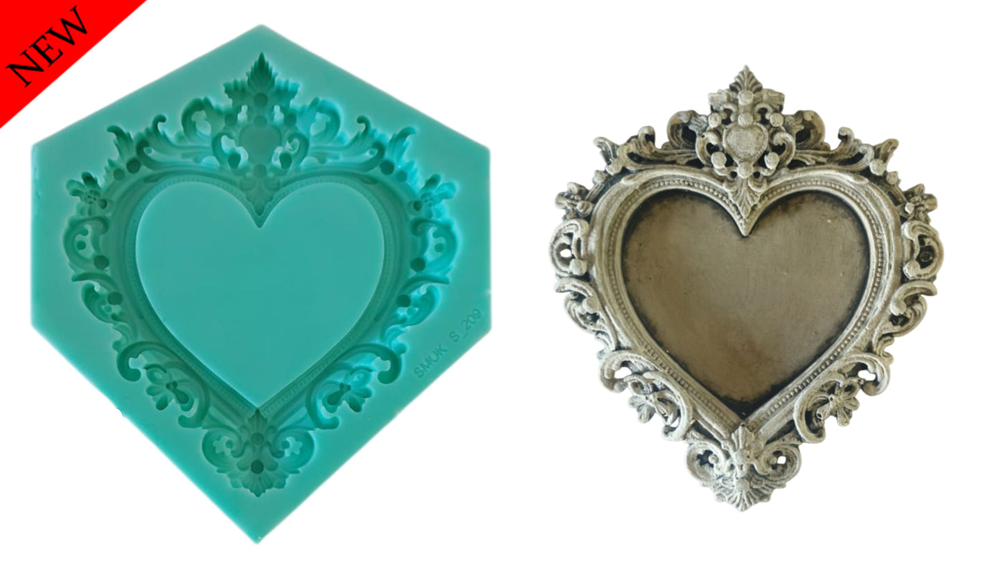 Heart Frame Mould - ( S_209 ) 10.5cm x 12cm