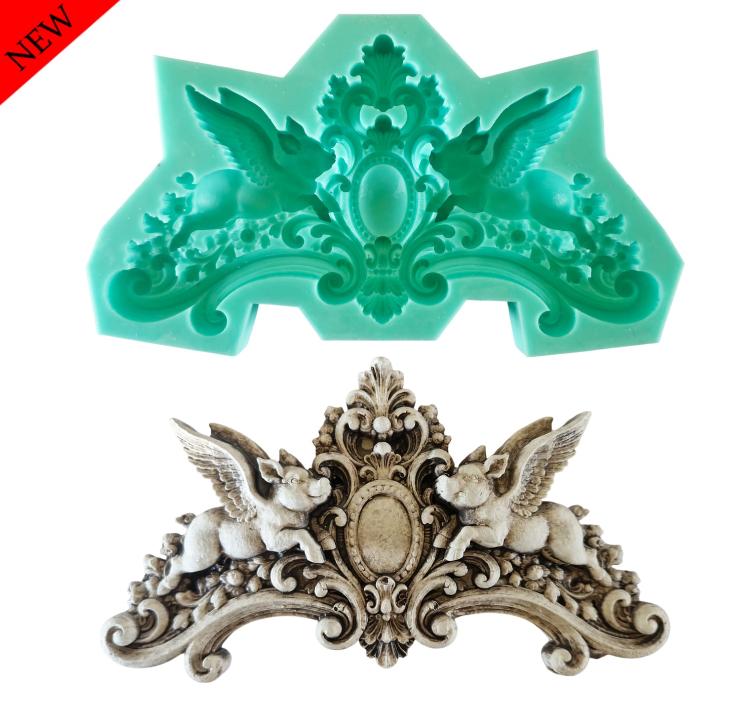 Flying Pigs Mould - ( S_259 ) 11cm x 18cm x 2cm