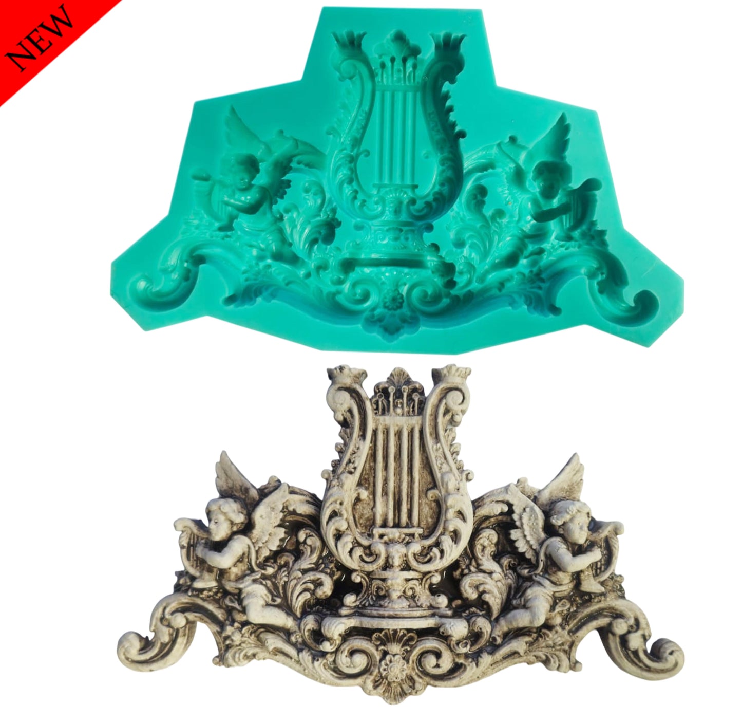 Harp Mould - ( S_263 ) 17cm x 11cm x 2cm