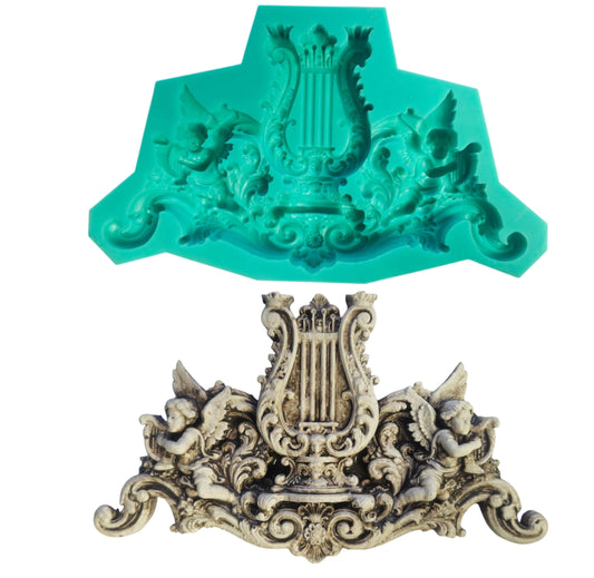 Harp Mould - ( S_263 ) 17cm x 11cm x 2cm