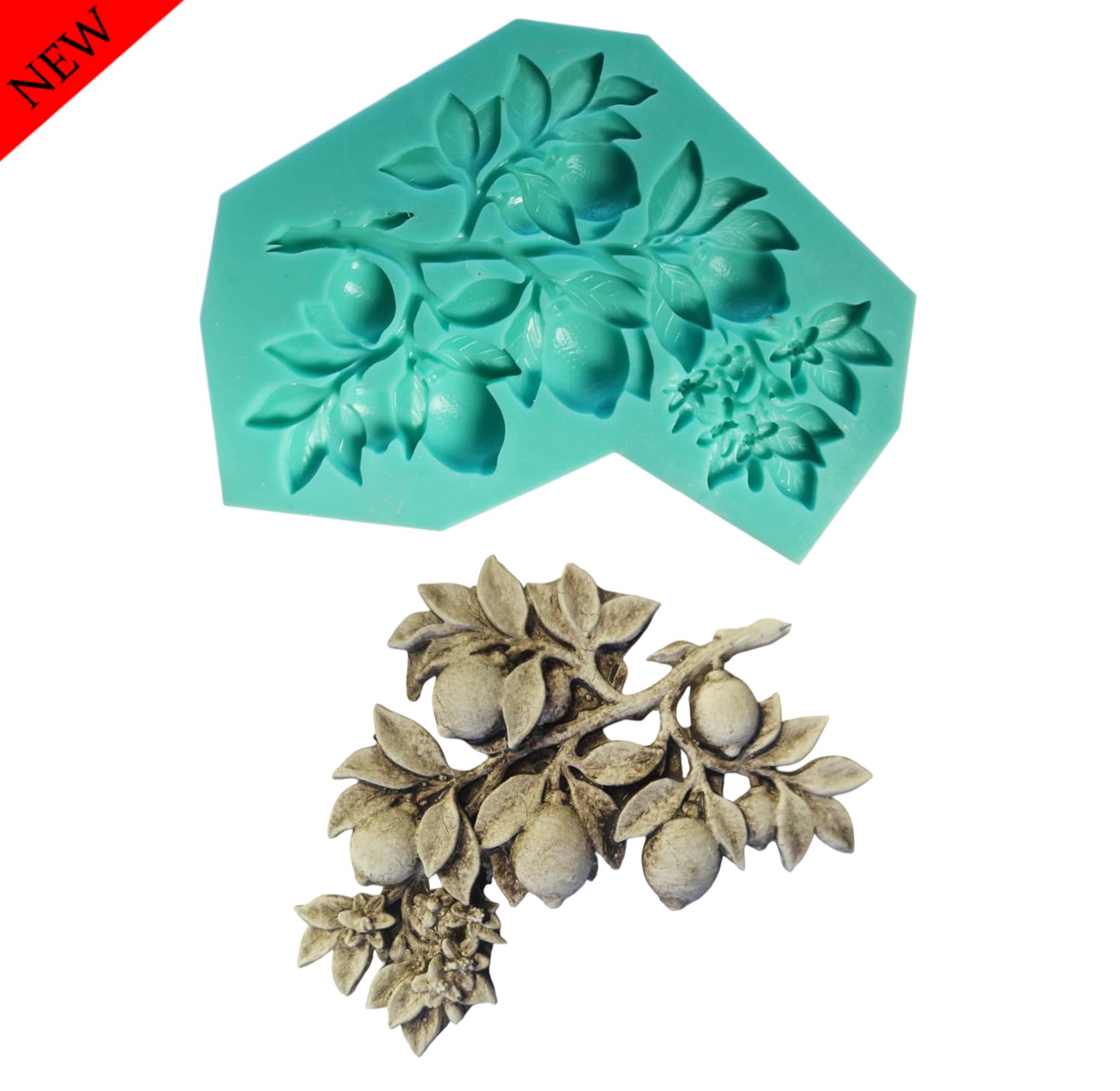 Lemon Branch Mould - ( S_271 ) 15cm x 12cm x 1.5cm