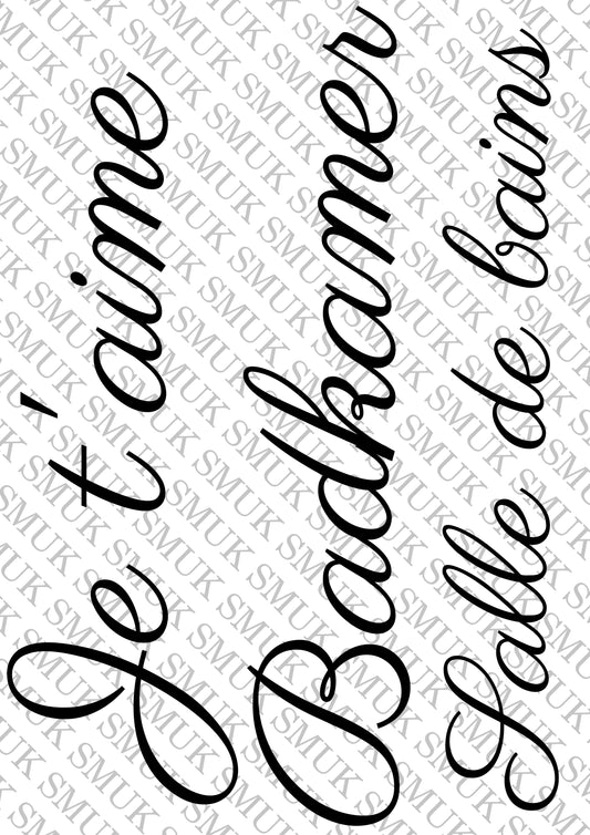 Jetaime - Printable Old School Transfer - Decoupage