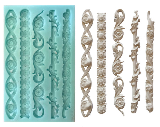Border Silicone Mould - (B_03) 18cm X 10cm X 1cm