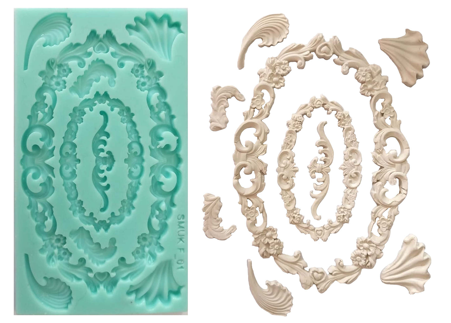 Frame Silicone Mould (F_01) 17cm x 10cm x 1cm