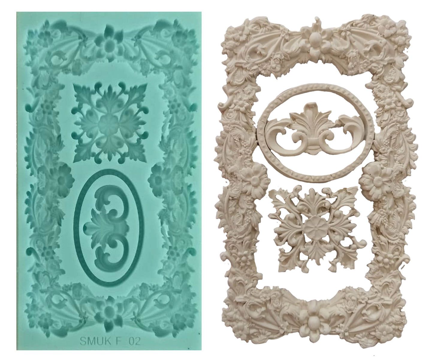 Frame Silicone Mould (F_02) 17cm x 10cm x 1cm