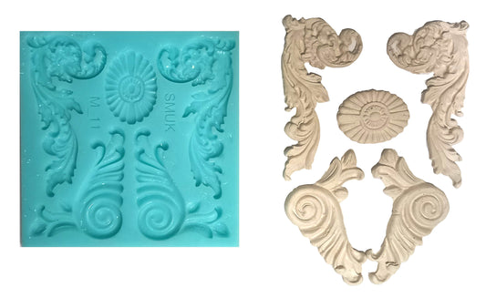 Multiple Silicone Mould - (M_11) 11.2cm x 10cm x 1cm