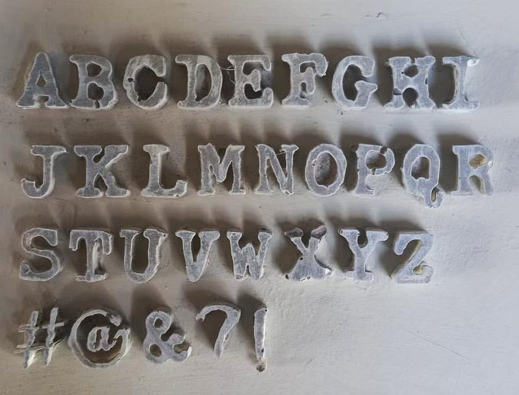 Text Silicone Mould - (T_01 U) 17cm x 10cm x 1cm
